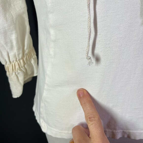 Vintage Country Line Size 36 Cream Top Puffed Sleeves *Flaws - Picture 4 of 16